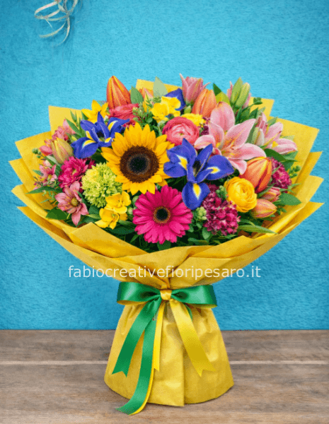 Bouquet Fantasia di Stagione – Colori, Creatività e Freschezza 🌸🌿