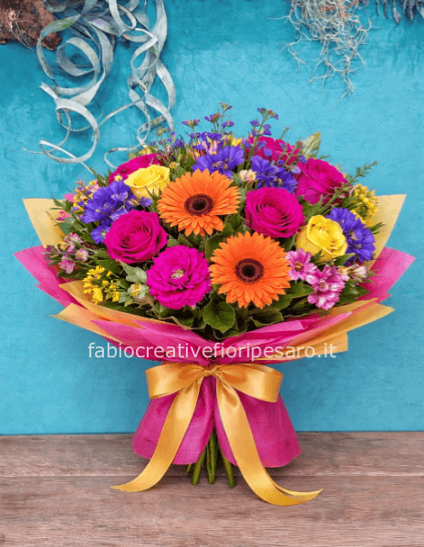 bouquet contrasti eleganti