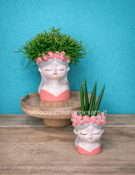 Vasetto Decorativo con Pianta – Dolcezza Botanica dal Design Artistico 🌸🌿