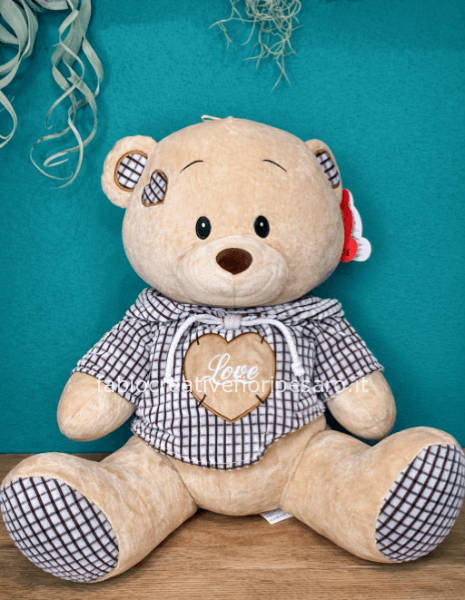 🤍 Orsetto Love a Quadretti