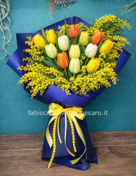 🌼 Bouquet Luce di Primavera – Eleganza e freschezza in giallo e bianco 🌷✨